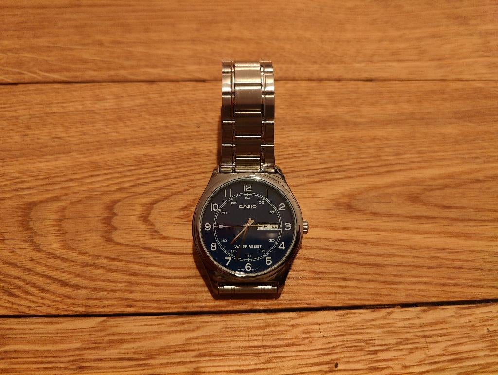 Casio MTP-V006D-2BUDF analoog herenhorloge -, Staal, Polshorloge, Ophalen of Verzenden, Zo goed als nieuw
