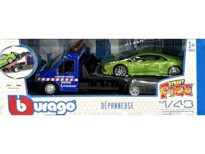 Bburago: Autotransporter + Lamborghini Huracan 1:43, Overige merken, Auto, ., Nieuw