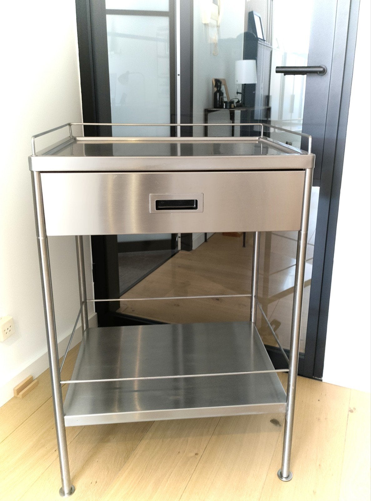 IKEA Flytta Keukentrolley RVS - H86xB60xD46 met lade, Ophalen, Gebruikt, IKEA, Metaal