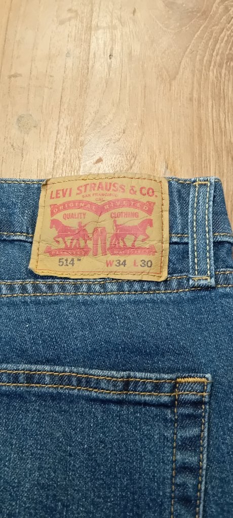 Levi's Jeans  514 maat W 34 L 30, Blauw, Overige jeansmaten, Ophalen of Verzenden, Zo goed als nieuw
