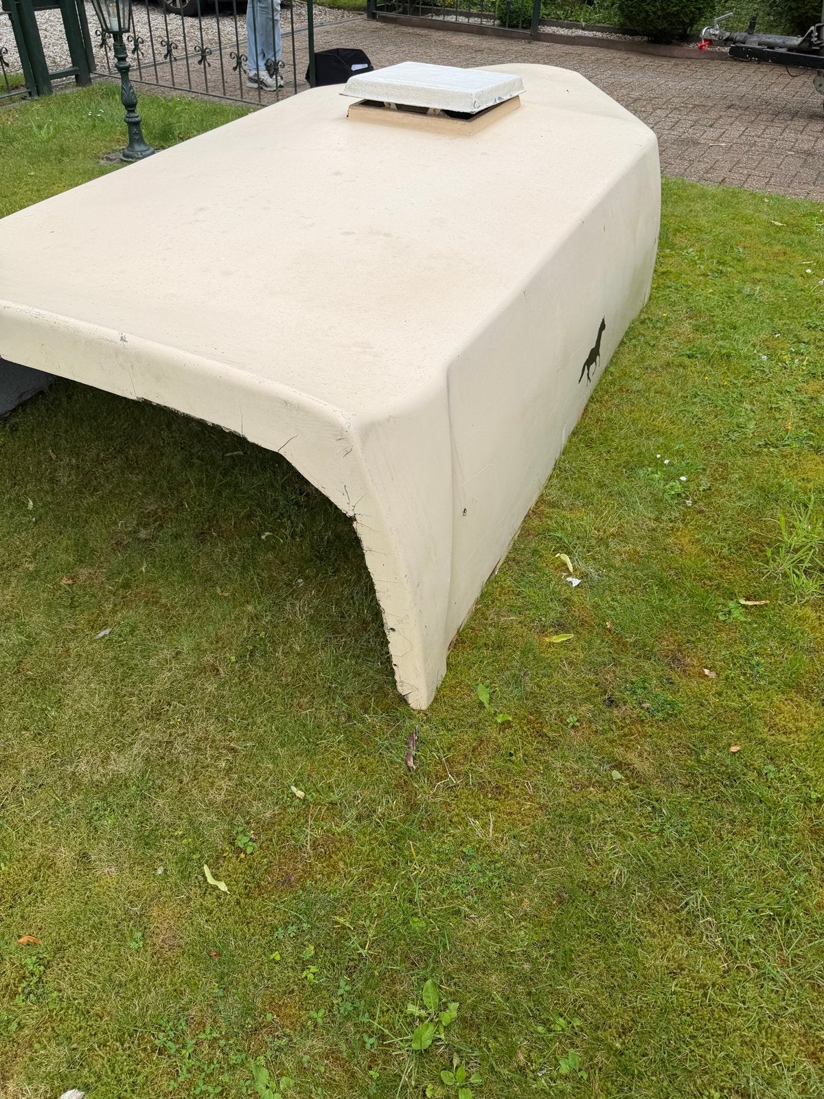 Polyester kap paardentrailer / veewagen, Ophalen, Gebruikt