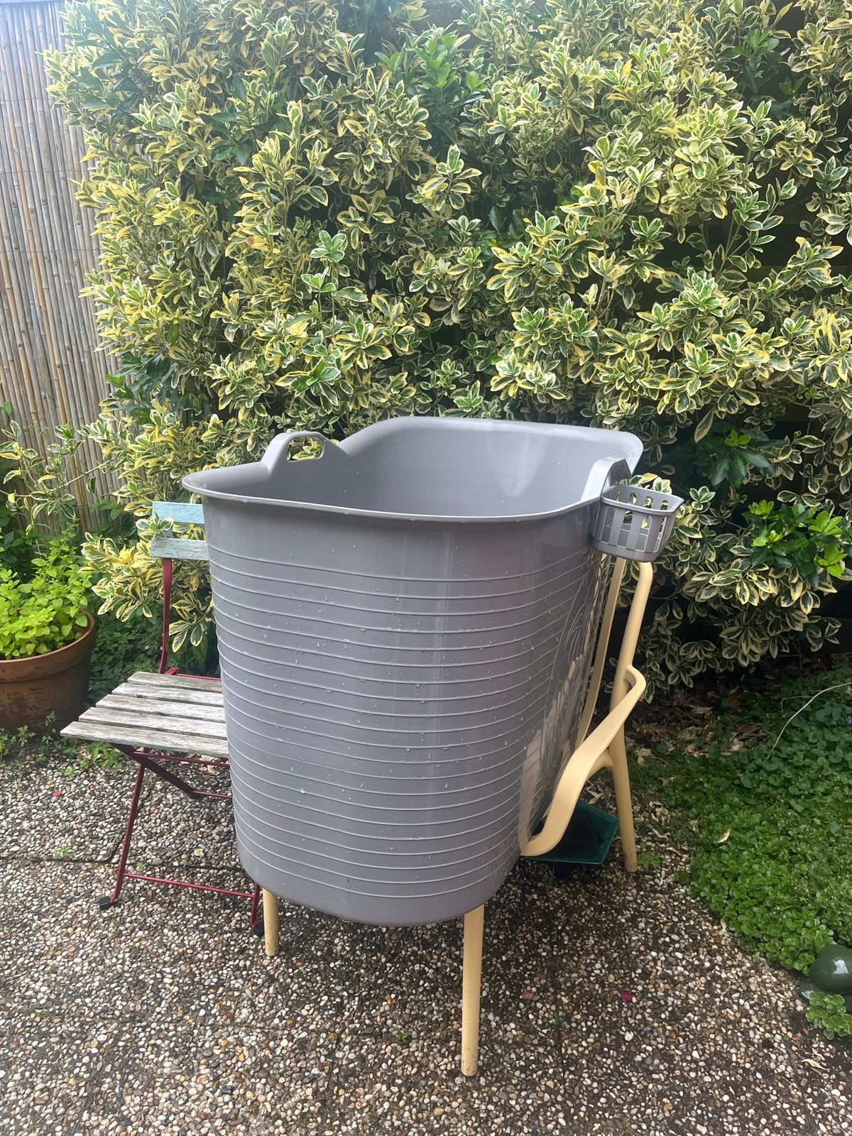 Grijs Zitbad - Compact en Comfortabel, Ophalen, Gebruikt, Met bad