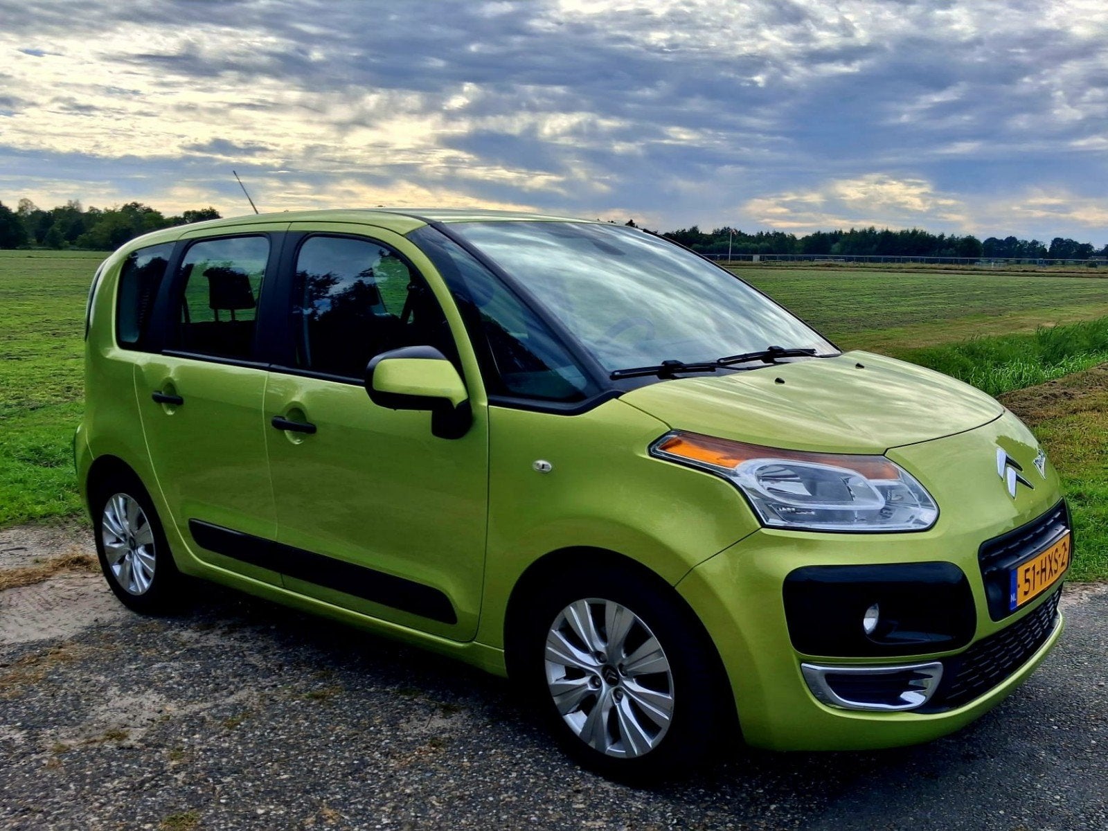 Citroën C3 Picasso 1.4 VTI 2009 kmstand 95.438, Auto's, Citroën, Voorwielaandrijving, Zwart, Metallic lak, Origineel Nederlands