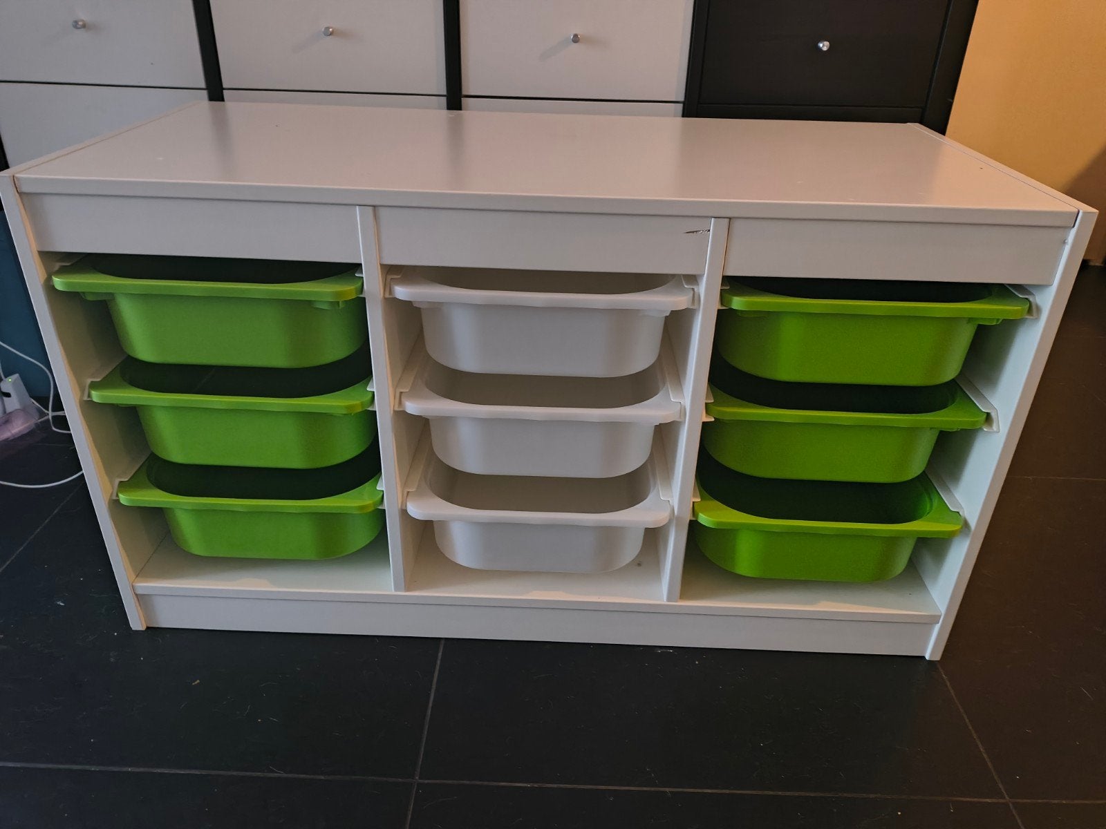 IKEA Trofast opbergsysteem met 9 bakken, Gebruikt, Kast, 100 cm of meer, Minder dan 50 cm