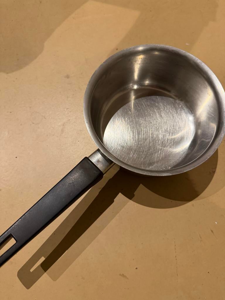 BK steelpannetje met koperen bodem, Ophalen of Verzenden, Gebruikt, Rvs, Kookpan of Snelkookpan