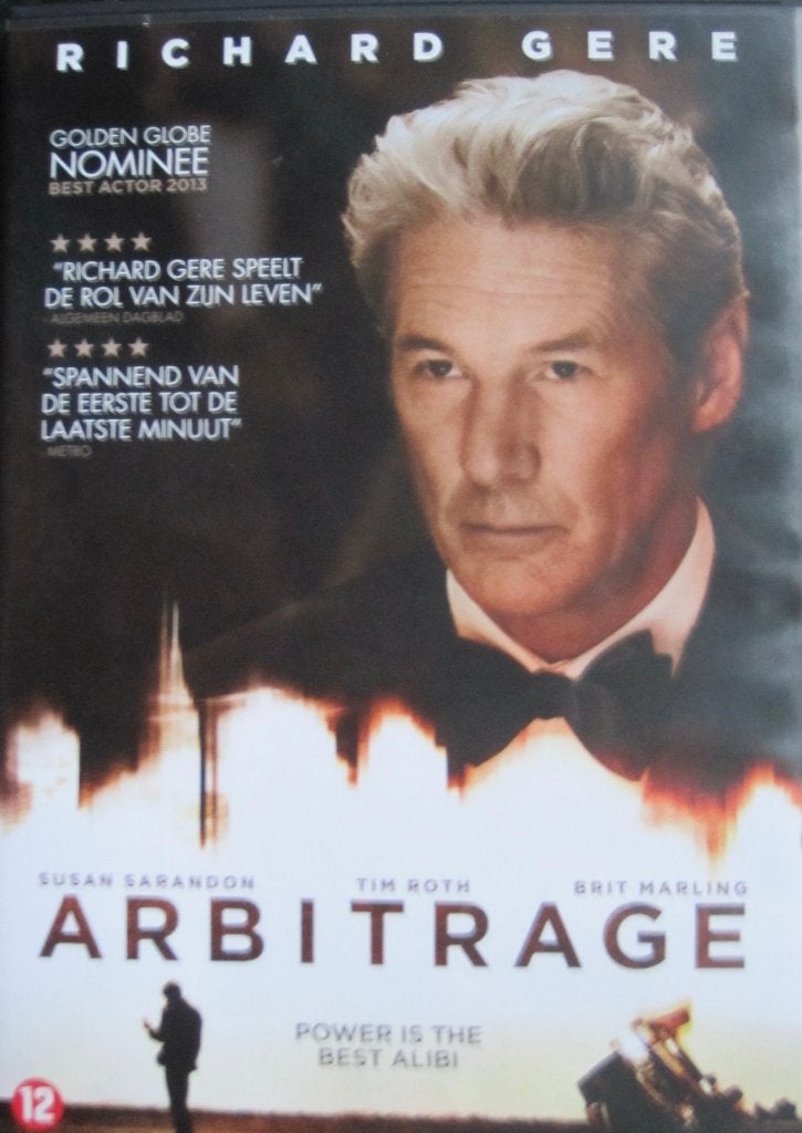 Richard Gere in Arbitrage - 2012, Cd's en Dvd's, Dvd's | Thrillers en Misdaad, Zo goed als nieuw, Actiethriller, Vanaf 16 jaar