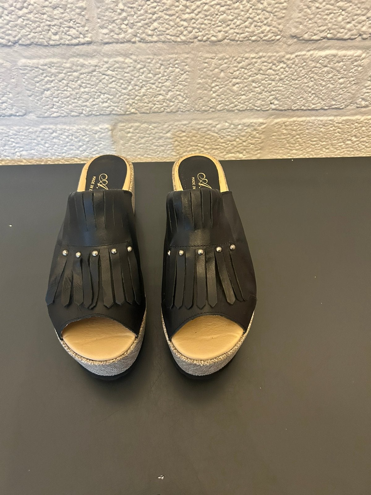 Plateau schoenen, zwart, maat 39, Ophalen of Verzenden, Zo goed als nieuw, Instappers, Zwart