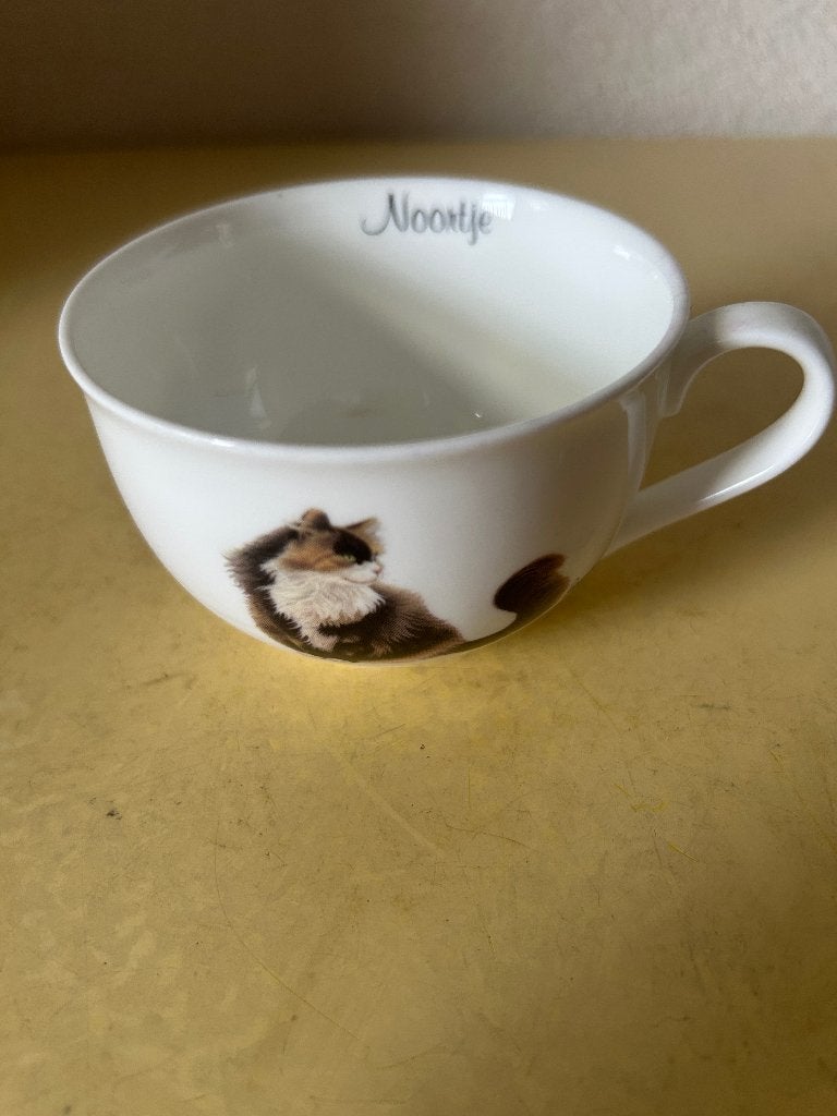 Franciens Katten Koffiekopje - Noortje (Porselein), Ophalen of Verzenden, Zo goed als nieuw, Overige stijlen, Kop(pen) en/of Schotel(s)