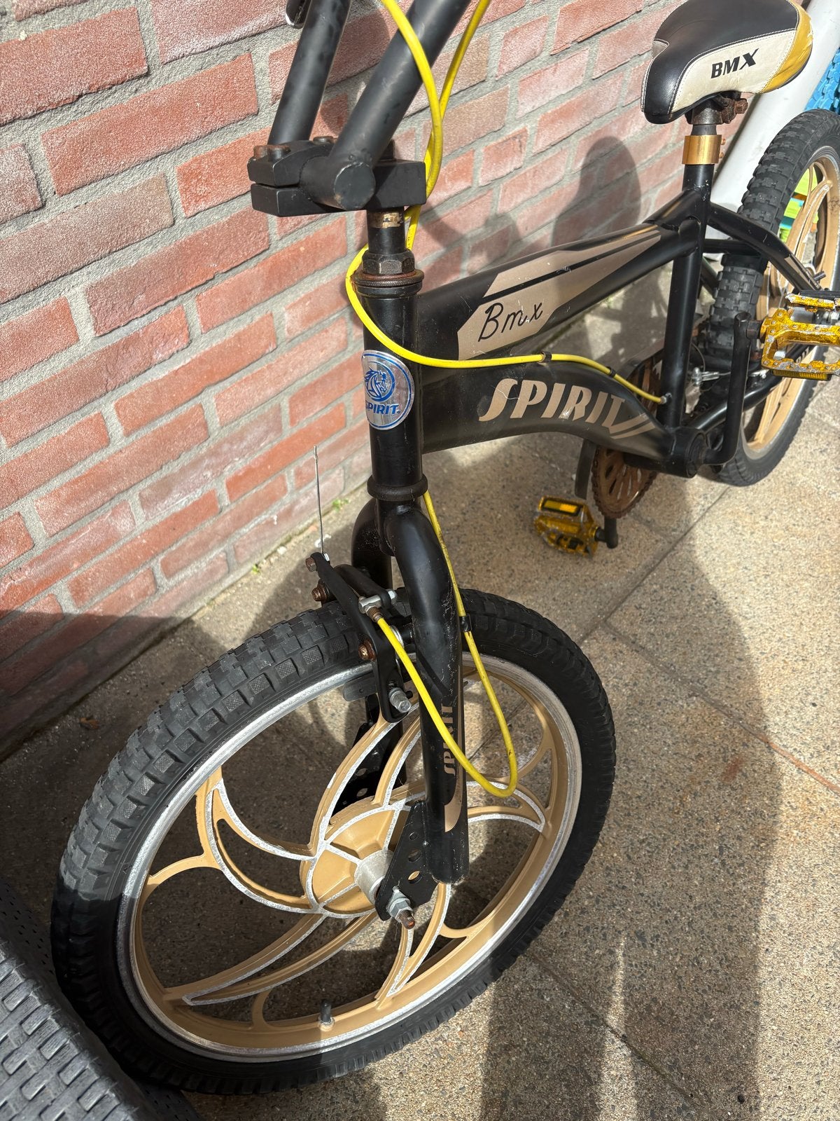 Spirit BMX Fiets - Zwart/Goud - Gebruikt, Fietsen en Brommers, Gebruikt, Staal, Velgrem, 20 tot 24 inch