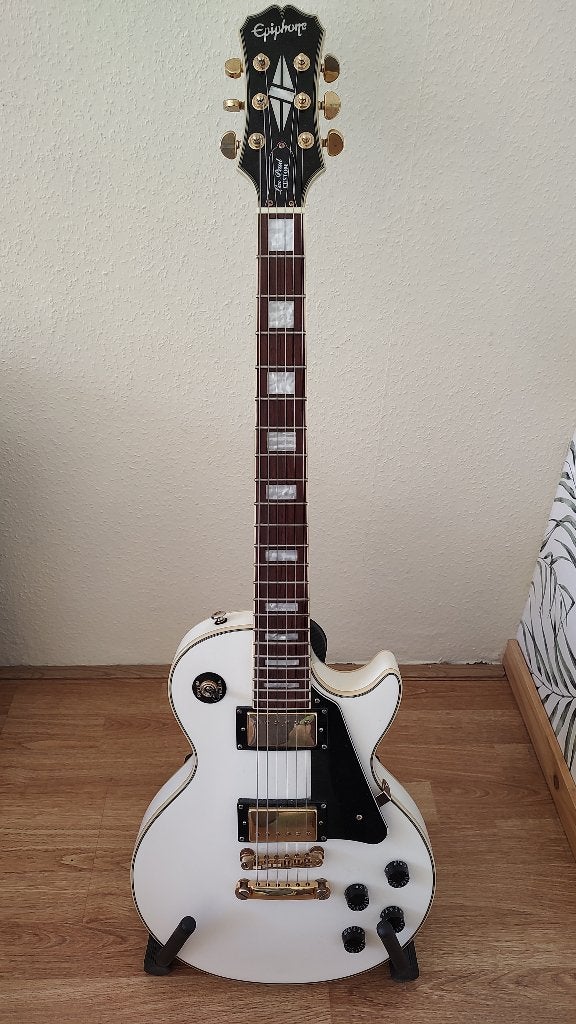 Epiphone Les Paul Custom, Ophalen of Verzenden, Zo goed als nieuw, Solid body, Epiphone