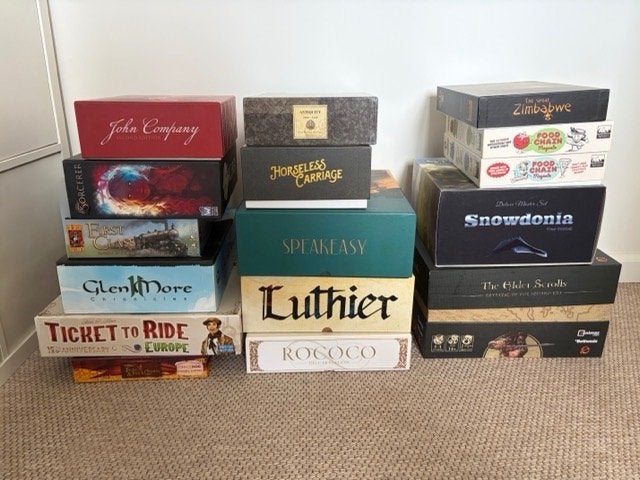 Collectie bordspellen, Een of twee spelers, Ophalen, Zo goed als nieuw