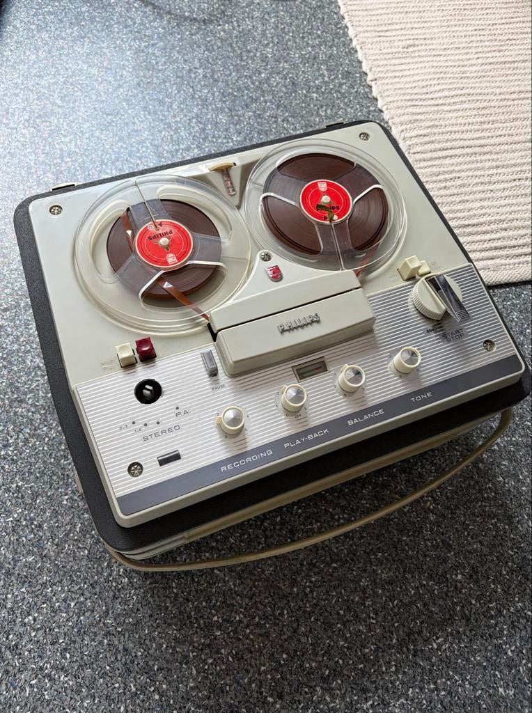 Philips EL 3547 Bandrecorder - Vintage Reel to Reel, Ophalen of Verzenden, Bandrecorder, Met banden