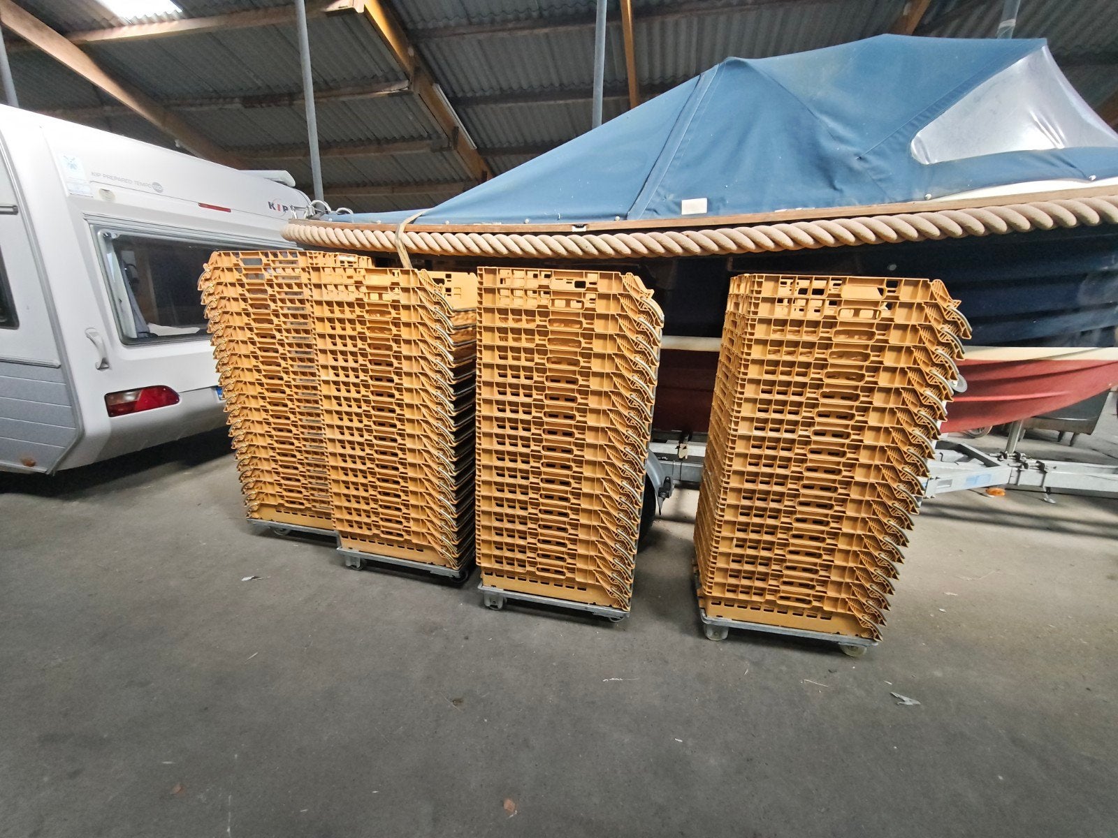 60 stuks bakkerskratten zonder dolly's, Doe-het-zelf en Verbouw, Ophalen, Gebruikt, 40 tot 60 cm, 50 tot 75 cm