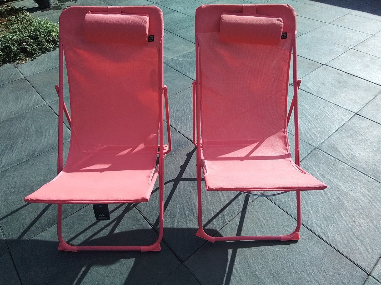 2 nieuwe human nature strand stoelen koraal, Ophalen, Nieuw, Aluminium