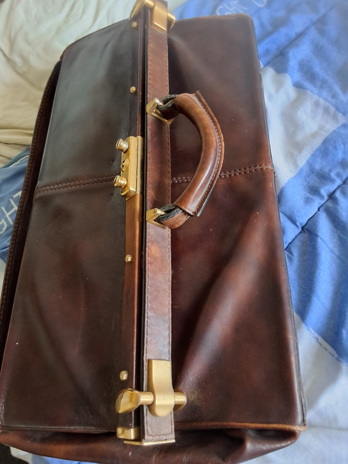 Vintage Leren Dokters Tas - Bruin, Ophalen of Verzenden
