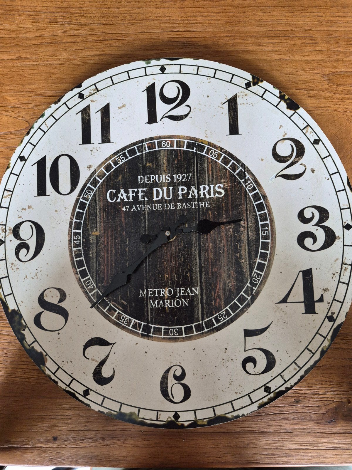 Vintage Wandklok "Cafe du Paris", Ophalen, Gebruikt, Wandklok