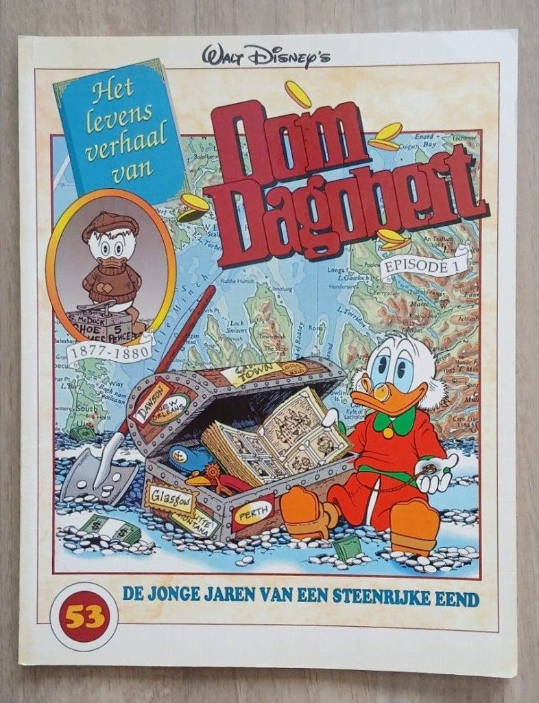 Het levensverhaal van Oom Dagobert 1, nr. 53. Oom Dagobert., Gelezen, Verzenden, Eén stripboek, Rosa, Don