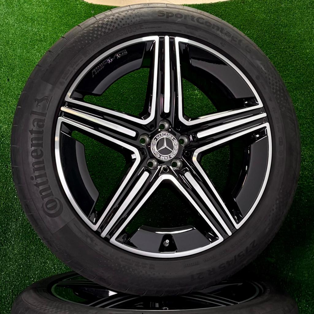 Originele 21 inch Mercedes AMG velgen met banden GLE W167, Auto-onderdelen, Gebruikt, 275 mm, Banden en Velgen, Germany
