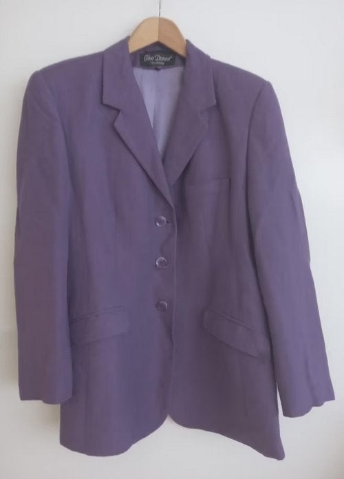 Gina Donna Collezione paars linnen jasje, maat 42, Oosterveldweg 15, 7274 DZ, Verzenden, Paars, Maat 42/44 (L)
