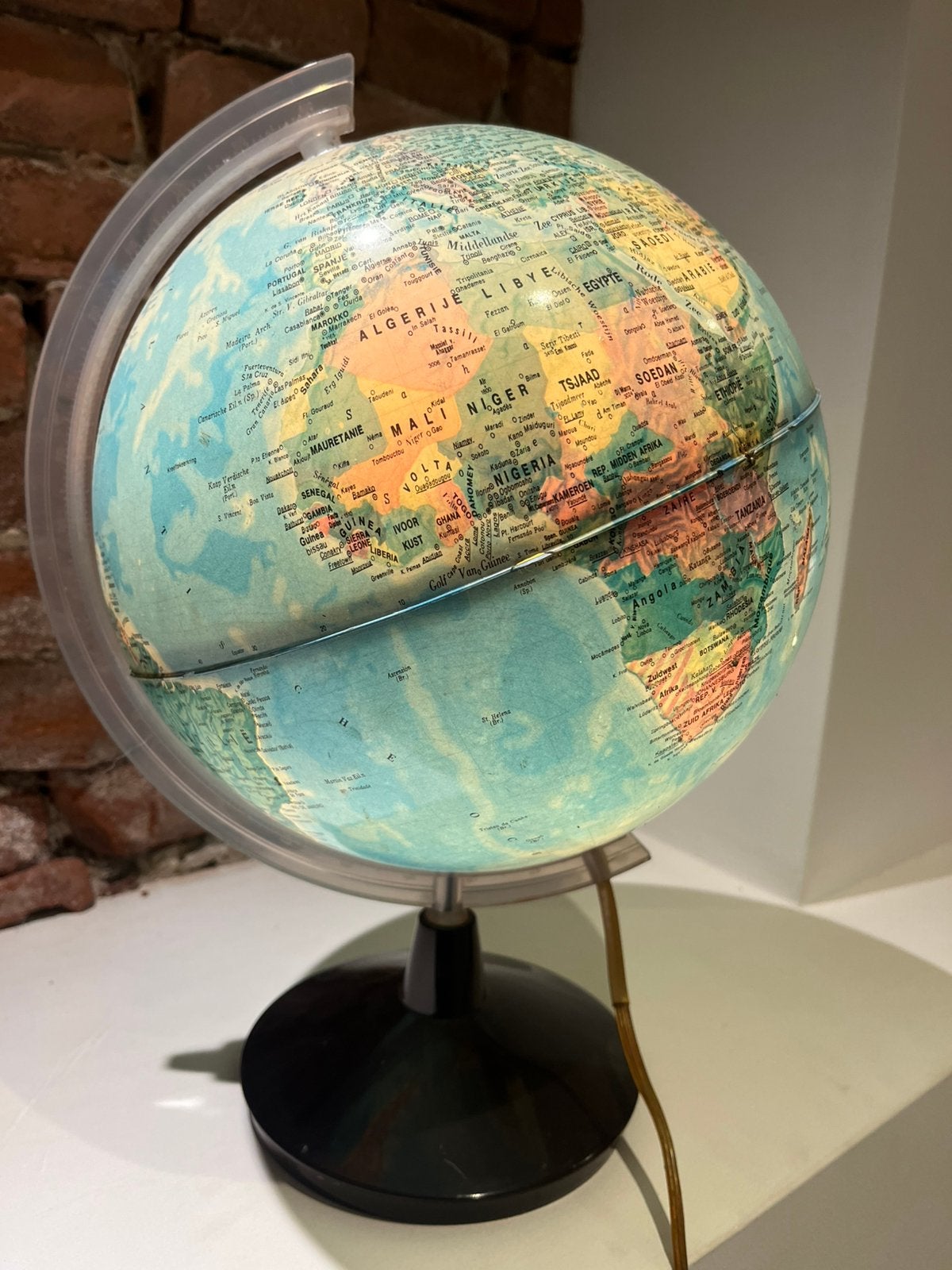 Wereldbol, nette staat, werkende lamp, Ophalen, Zo goed als nieuw
