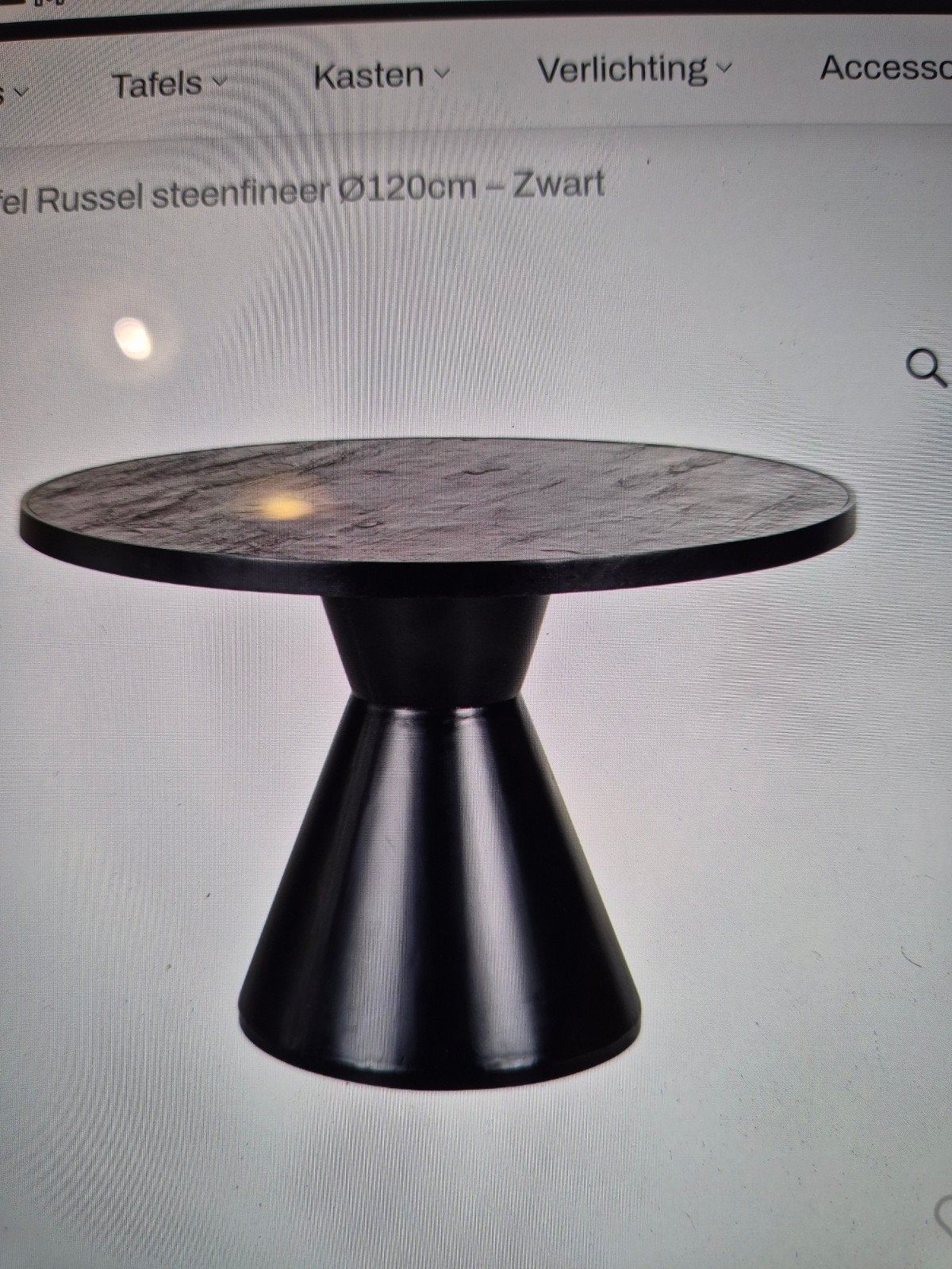 Richmond LUX RONDE EETTAFEL RUSSELSTEENFINEER 120 ROND, Ophalen, Nieuw