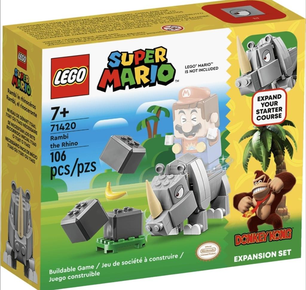 Lego Super Mario 71420 Rambi the Rhino, Lego, Nieuw, Ophalen of Verzenden, Ongeopend/sealed