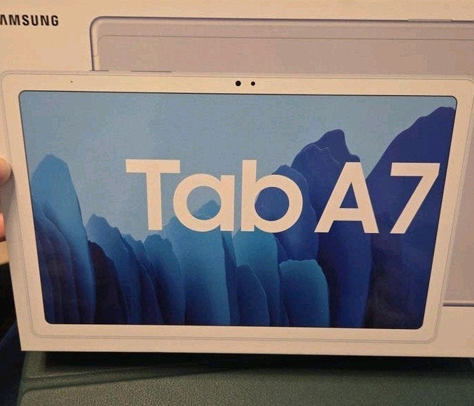 Samsung Galaxy Tab A7 (SM-T500) 64GB met hoes, Galaxy Tab A7 (SM-T500), Zo goed als nieuw, Samsung, 64 GB