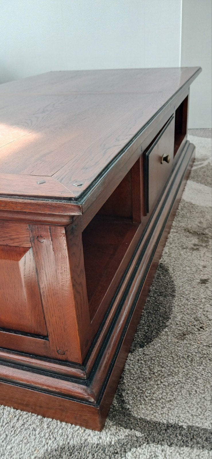 Klassieke donker kersen salontafel 140x70x40cm, Ophalen, 100 tot 150 cm, Klassiek, 50 tot 100 cm