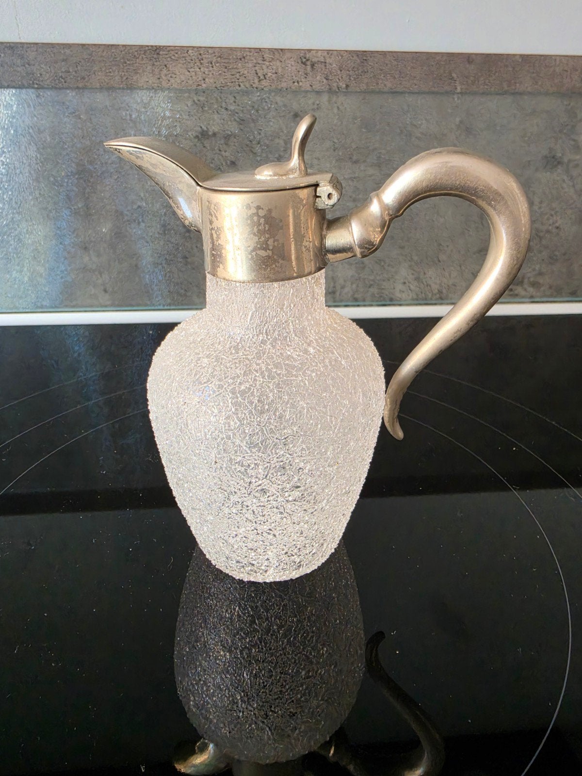 art-deco stijl craquelé glazen karafje, Ophalen