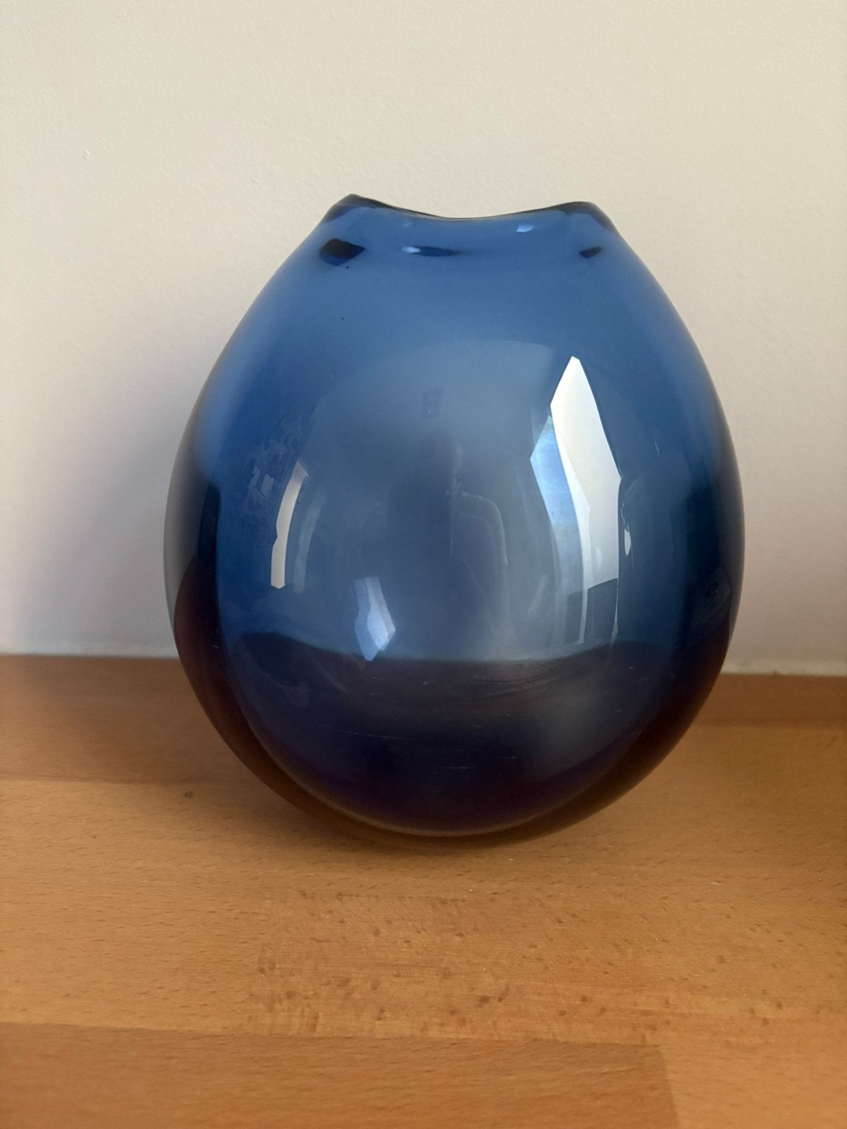 Holmegaard vintage Blue Drabba vaas Per Lutken 1955, Ophalen of Verzenden