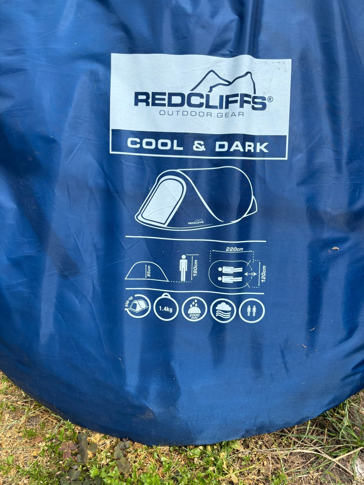 Redcliffs Cool & Dark Pop-up Tent - 2 Personen, Ophalen, Zo goed als nieuw, Tot en met 2