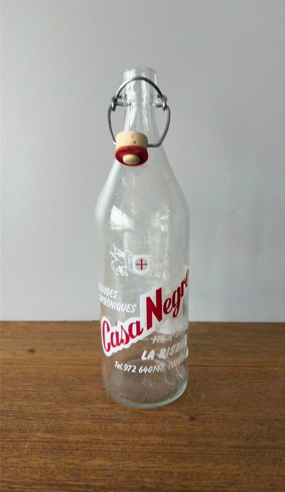 Vintage spaanse rood witte limonade fles.620, Verzamelen, Ophalen of Verzenden, Zo goed als nieuw, Overige typen