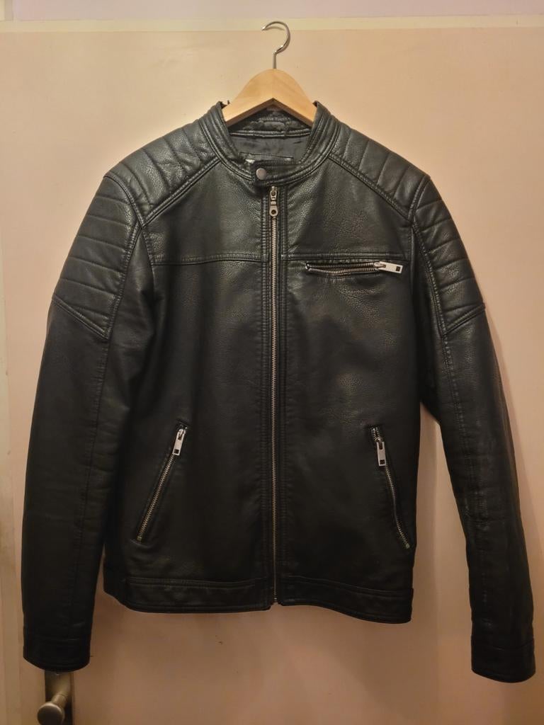 Zwarte leren jacks, Kleding | Heren, Jassen | Zomer, Zo goed als nieuw, Maat 56/58 (XL), Zwart, Ophalen of Verzenden
