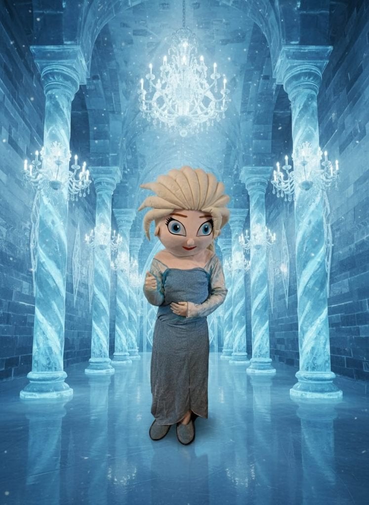 Elsa van Frozen Mascotte, Ophalen of Verzenden, Zo goed als nieuw, Verjaardag