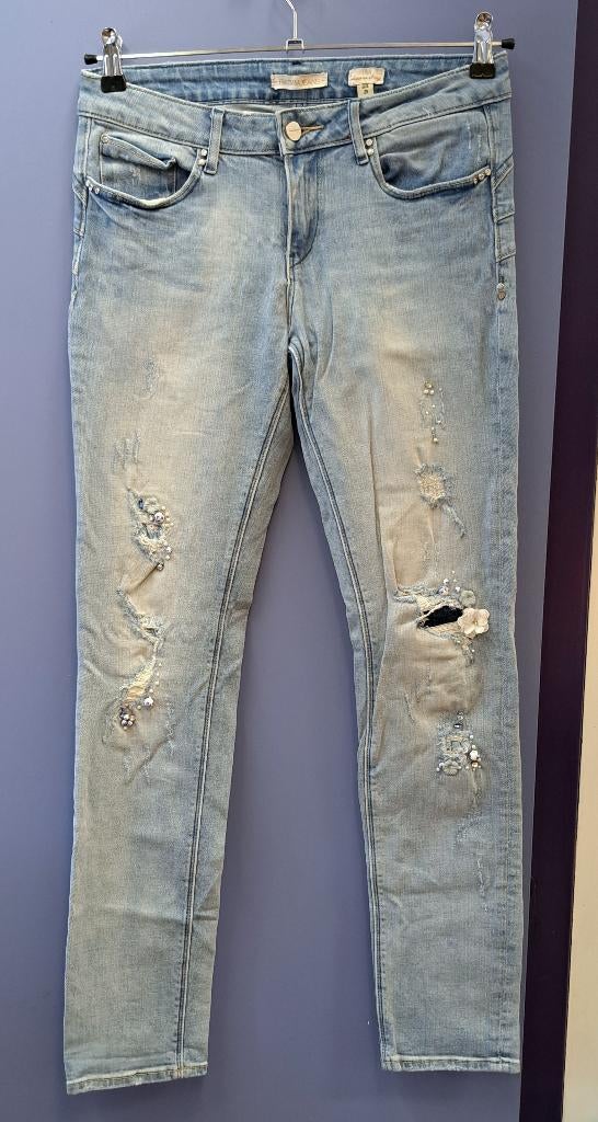 Fracomina Tina shape up skinny jeans + pareltjes 29 S 42893, Kleding | Dames, Spijkerbroeken en Jeans, Fracomina, Blauw, ., Ophalen of Verzenden