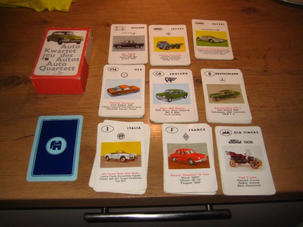kwartet spel auto kwartet - jumbo no 11 7e druk, Ophalen of Verzenden, Zo goed als nieuw, Kwartet(ten)