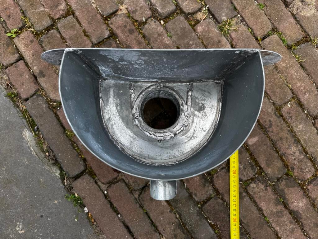 Zinken vergaarbak regenpijp Amsterdam, Doe-het-zelf en Verbouw, Afvoer, Nieuw, Ophalen of Verzenden, Zink