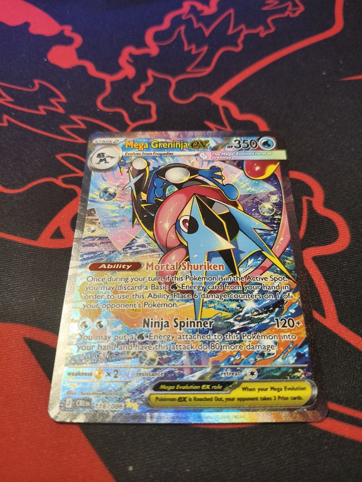 Mega Greninja ex 116/086 van Chaos Rising, Ophalen of Verzenden, Zo goed als nieuw