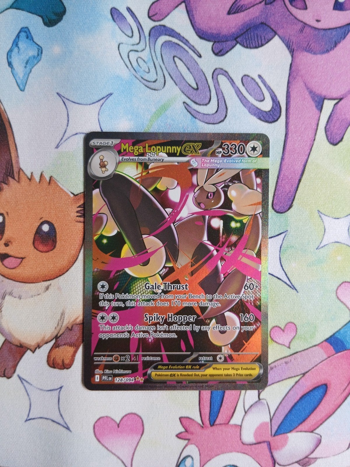 Mega Lopunny #128 Pokémon Phantasmal Flames, Hobby en Vrije tijd, Verzamelkaartspellen | Pokémon, Verzenden, Nieuw, Losse kaart