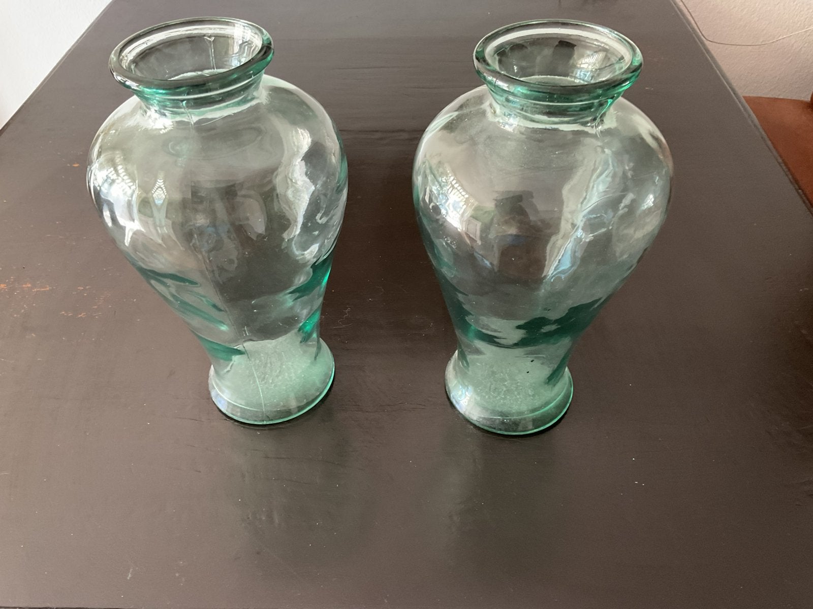 Twee grote vazen, Huis en Inrichting, Woonaccessoires | Vazen, Ophalen, Zo goed als nieuw, Glas