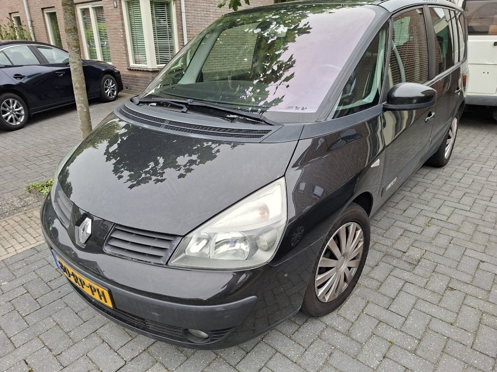 Renault Espace 2.0 16V Turbo 125KW 2005 Zwart, Auto's, Voorwielaandrijving, 1998 cc, Zwart, 4 cilinders