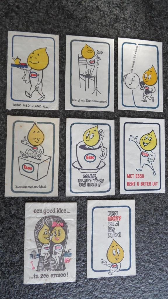 Esso motorolie druppels suikerzakjes 8 x, Verzenden, Nederland