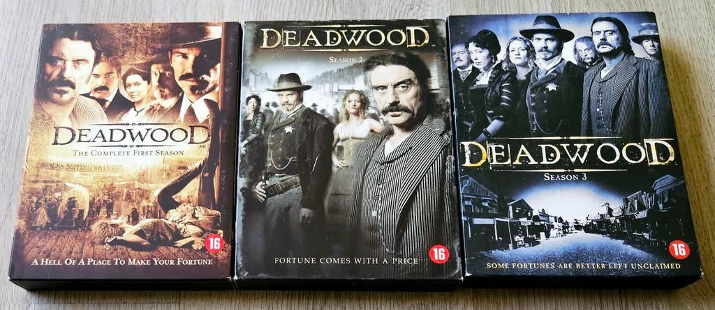 Deadwood - Seizoenen 1, 2 en 3 - 12 DVDs, Vanaf 12 jaar, Ophalen of Verzenden, Zo goed als nieuw