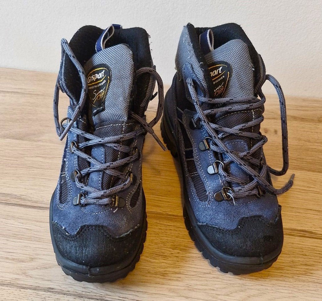 Kinder wandelschoenen bergschoenen Grisport blauw maat 35, Ophalen of Verzenden, Zo goed als nieuw, Schoenen