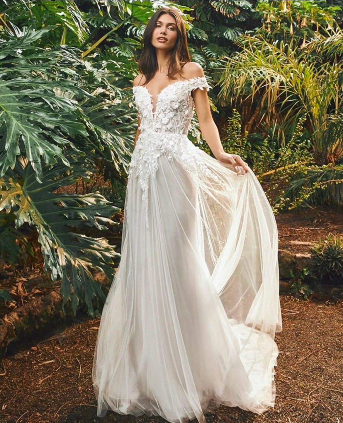 Trouwjurk Pronovias (maat 36), Ophalen, Gedragen, Wit, Trouwjurk