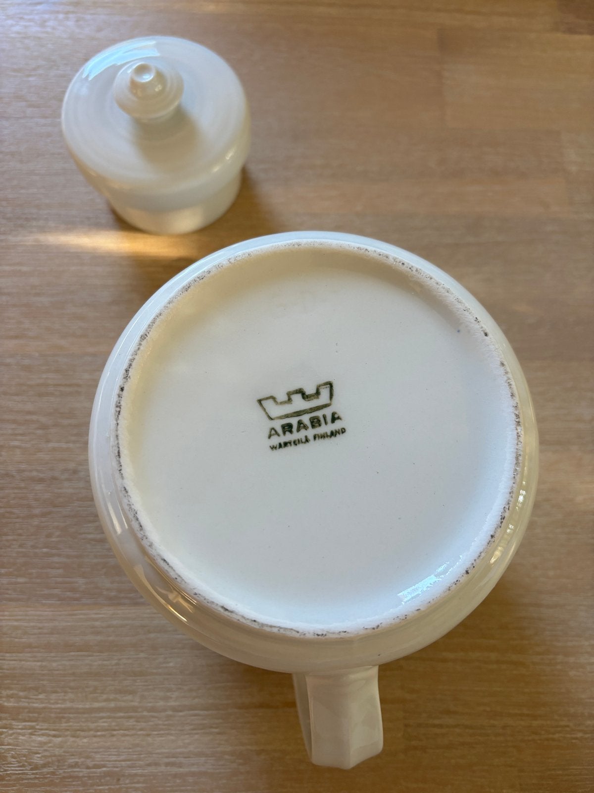 Vintage Arabia Wärtsilä Finland theepot, Ophalen