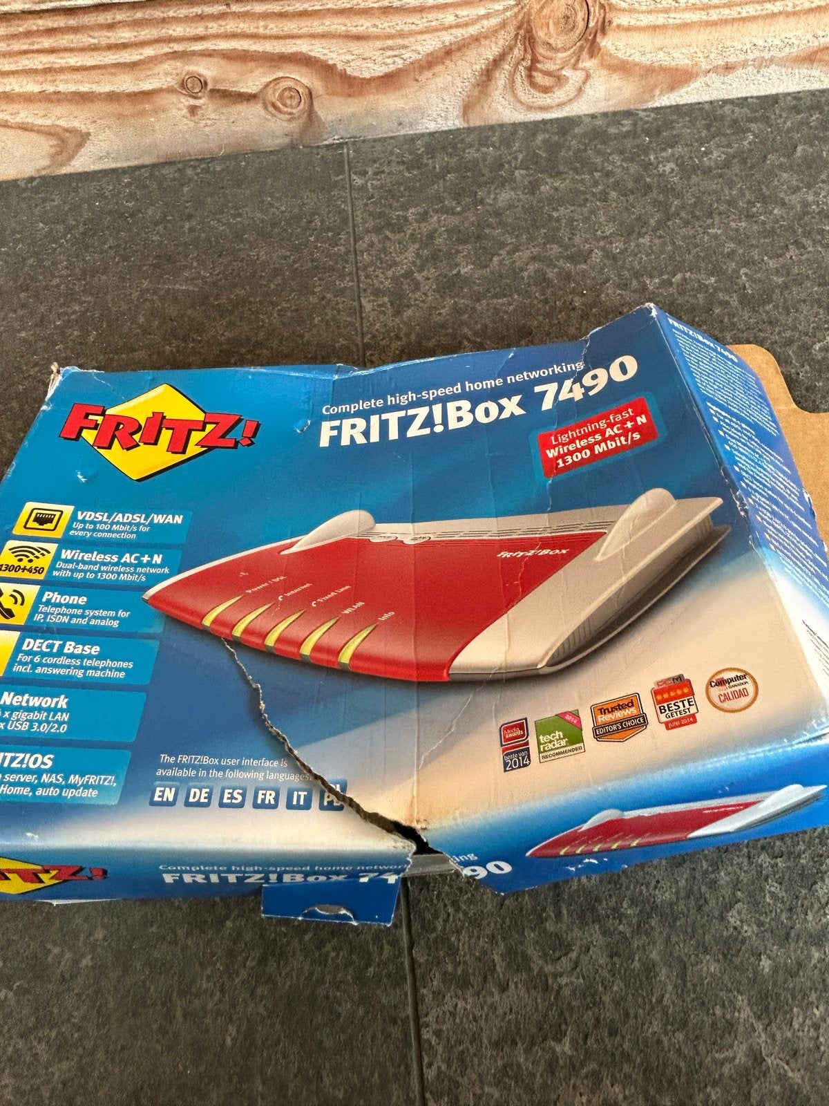 FRITZ!Box 7490 Router - Compleet met accessoires, Ophalen of Verzenden, Gebruikt, Router