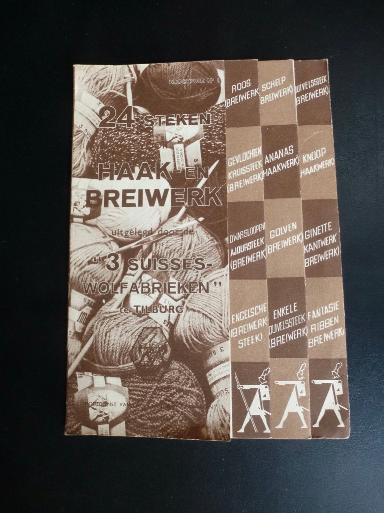 1 brochure met 24 steken, haak- en breiwerk, Ophalen of Verzenden, Nieuw, Breien, Patroon of Boek