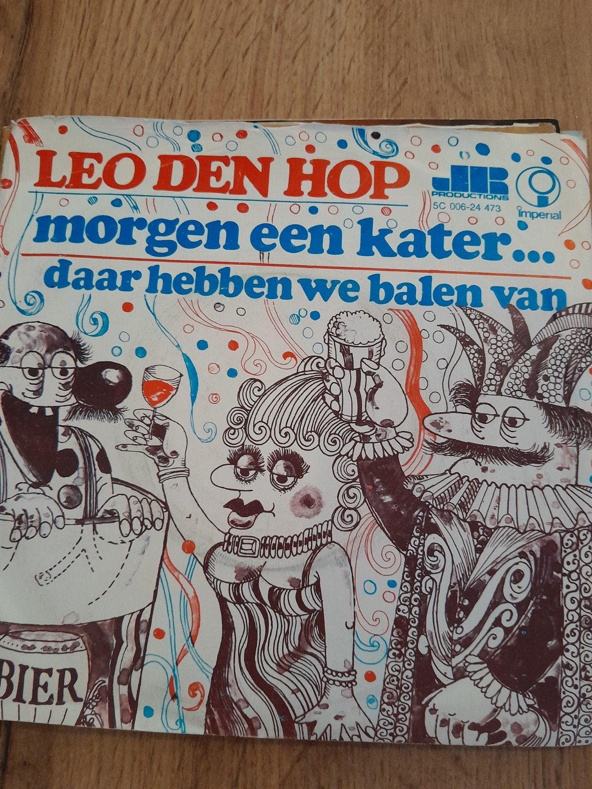 leo en hop 7 inch morgen een kater, Ophalen of Verzenden, Zo goed als nieuw, Nederlandstalig