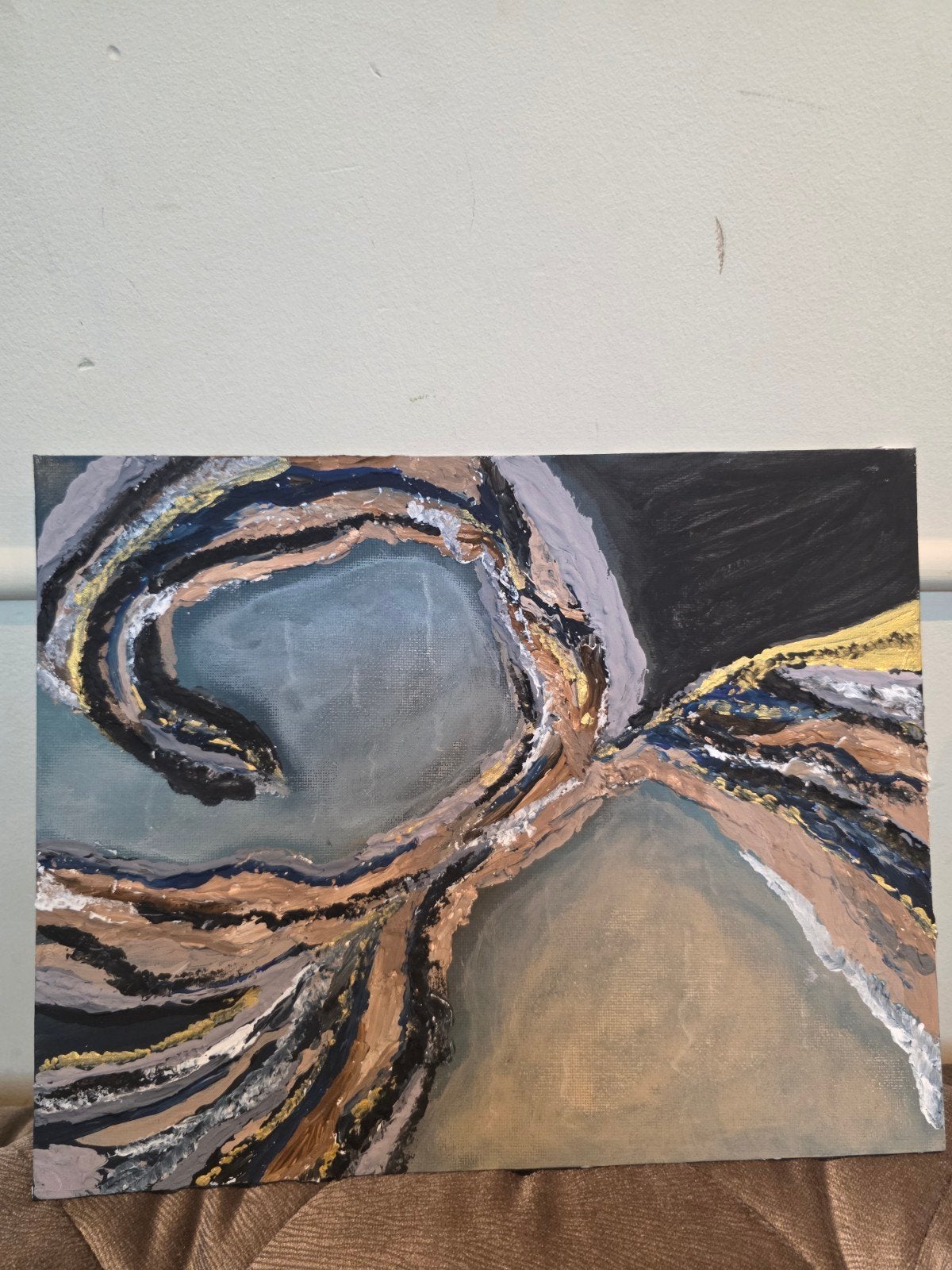 Abstract Schilderij - Textuur Kunst, Ophalen